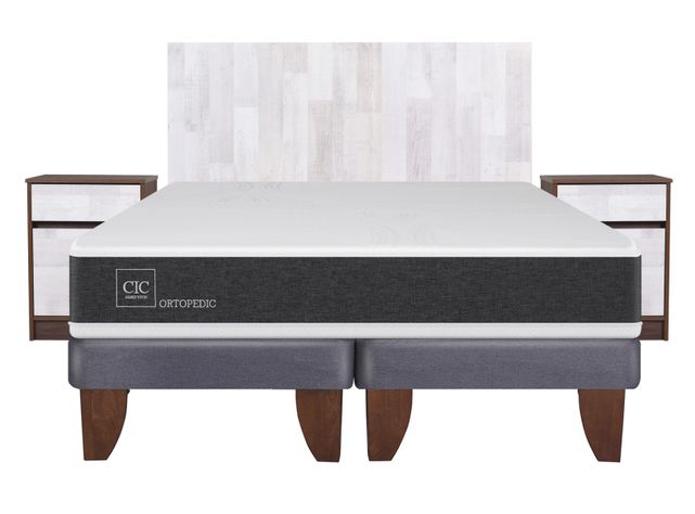 Cama Europea New Ortopedic King + Set Muebles Legno-2