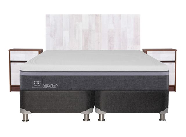 Box Spring Ortopedic Advance B5 Black King + Set Muebles Legno-1