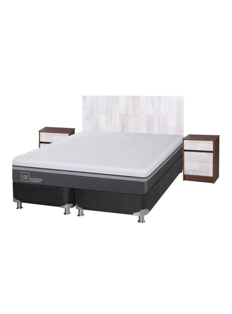 Box Spring Ortopedic Advance B5 Black King + Set Muebles Legno-0
