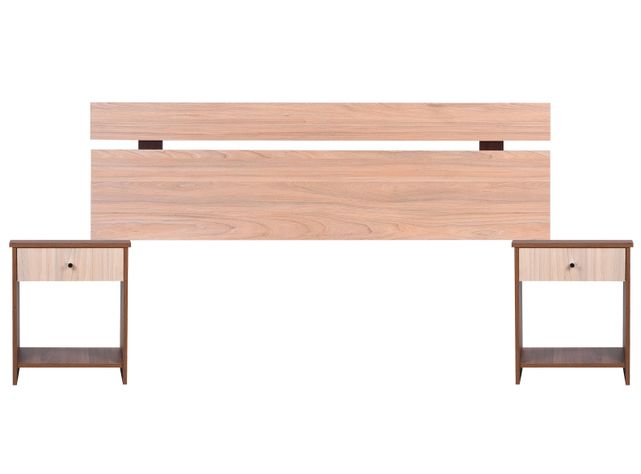 Set Muebles Dormitorio Olmo: Respaldo 2 Plazas + Veladores-0