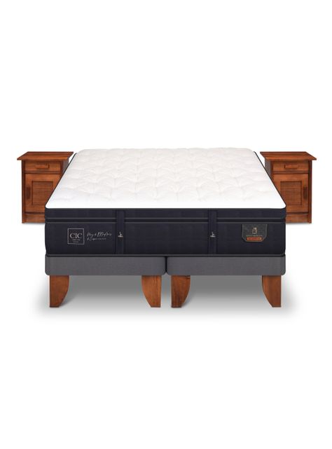Cama Europea Super Premium King + Veladores Milán-2