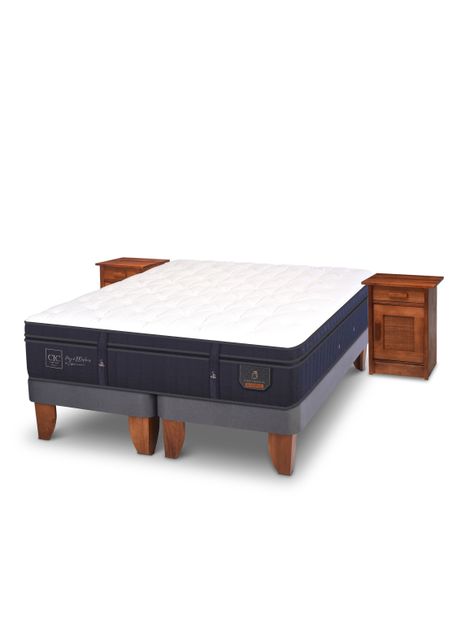 Cama Europea Super Premium King + Veladores Milán-0