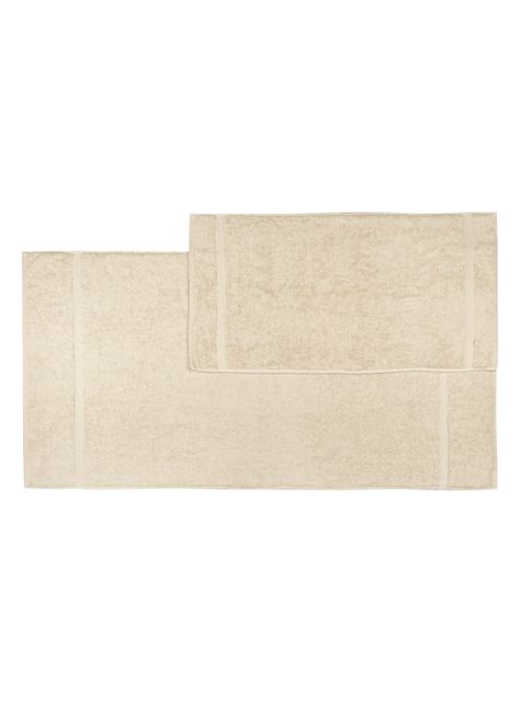 Set Lourdes Toalla de Baño + Mano 700 grs Beige-2
