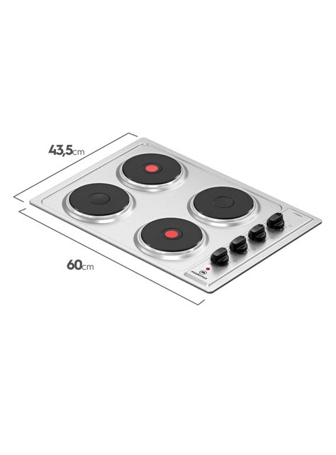 Encimera Eléctrica 4 Quemadores M EE48ED A Acero Inoxidable-1
