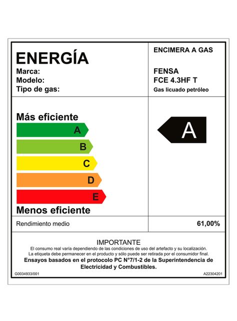 Encimera a Gas 4 Platos FCE 4.3HF T Gas Licuado-5