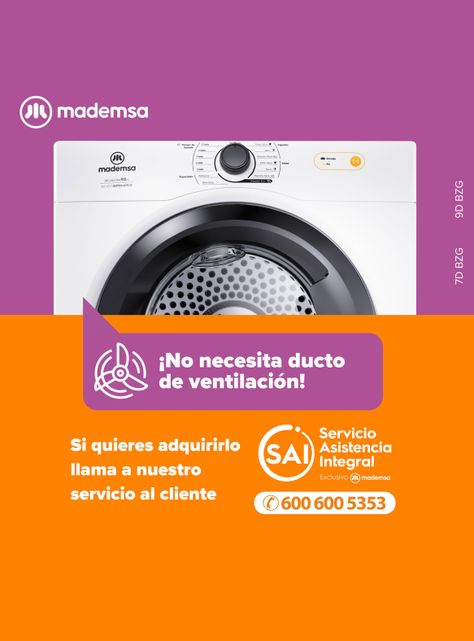 Secadora Carga Frontal 9 Kg 9D BZG Blanca-5