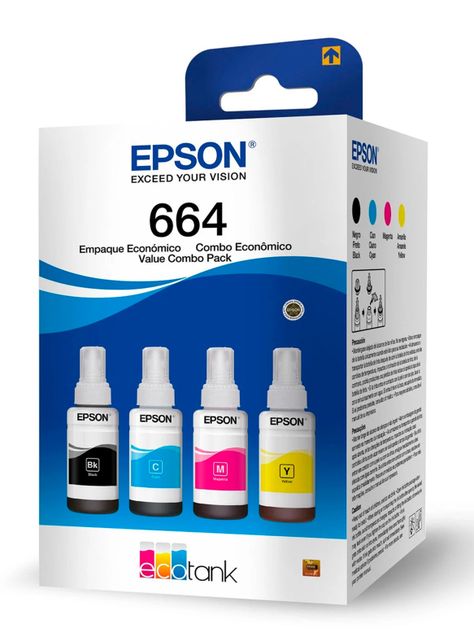 Pack Botellas de Tinta Color T664 x 4-0