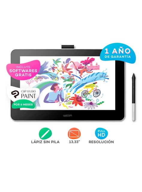 Tableta Wacom Gráfica One 13 Pen Display-0