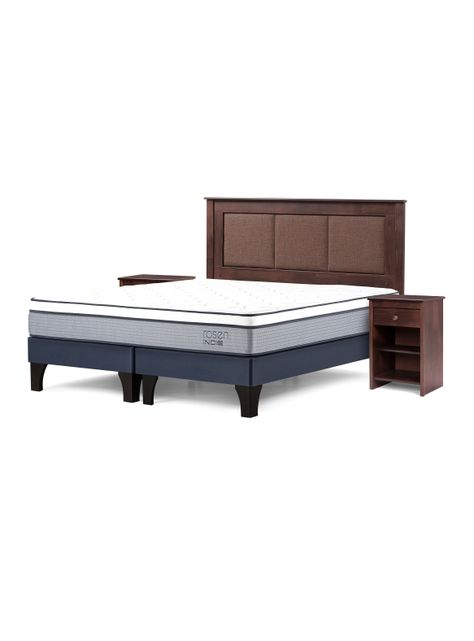Cama Europea Indie 2 Plazas Base Dividida + Set Rachel-0