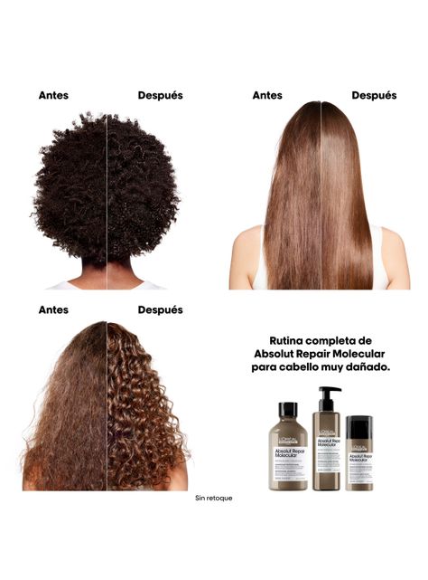 Máscara Sin Enjuague Reparación Molecular Profunda Cabello Dañado Absolut Repair Molecular 100ml-2