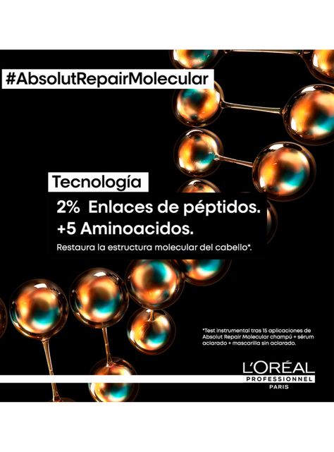 Shampoo Sin Sulfatos Reparacion Molecular Profunda Cabello Dañado Absolut Repair Molecular 500ml-3