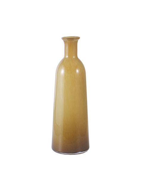 Jarrón Vidrio Ocre L-2