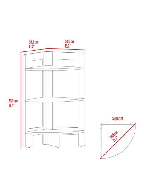 Mesa Auxiliar Esquinera Riga 80.6 cm-1