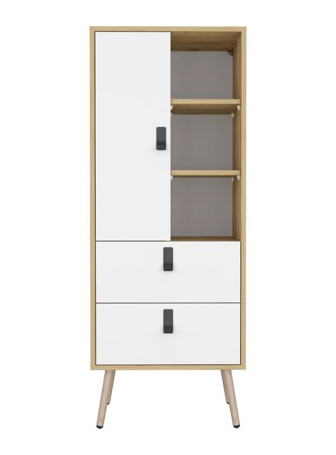 Cómoda Alta Huna Macadamia/Blanco-0