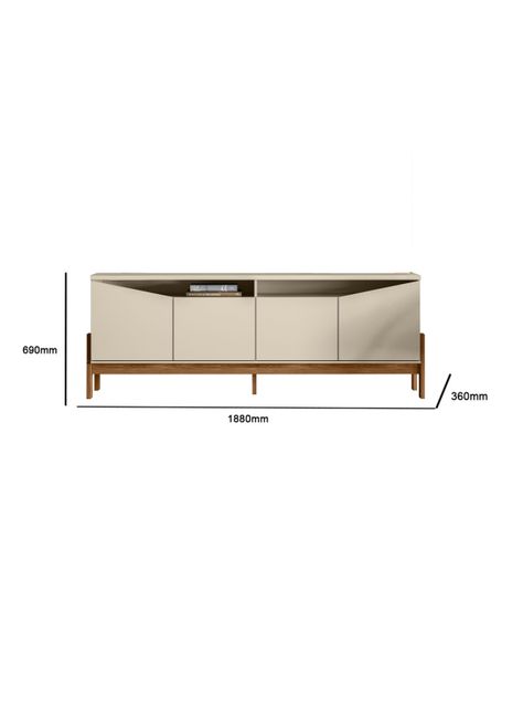 Rack TV 75" Arizona Bicolor 4 Puertas-1