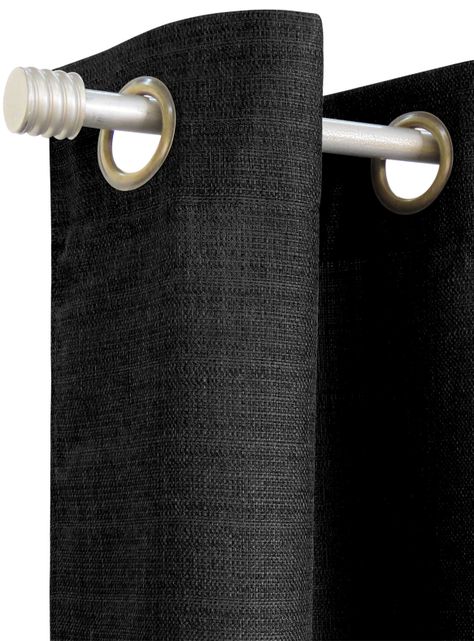 Set Cortinas Mónaco Negro Idetex-1