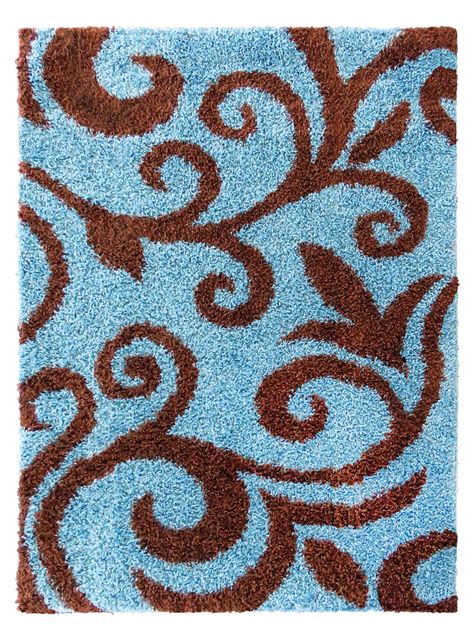 Alfombra Shaggy D5 150 x 200 cm Turquesa-0