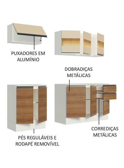 Kit Cocina Super Smart 9 Puertas 2 Cajones-3