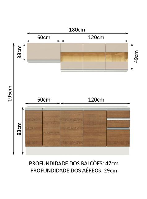 Kit Cocina Super Smart 9 Puertas 2 Cajones-1