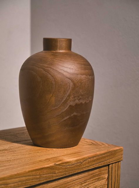 Jarrón Madera 30 cm-1