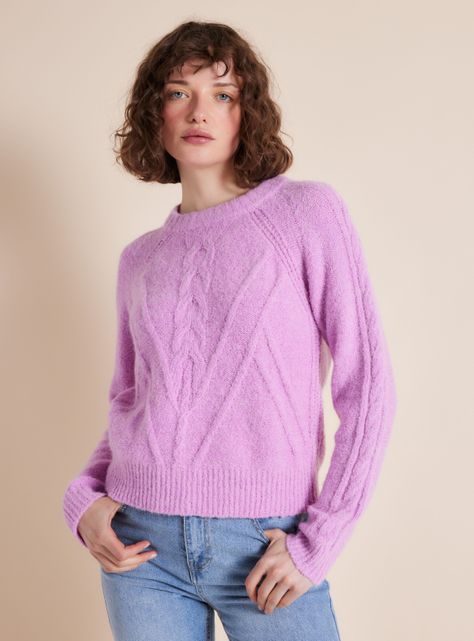 Sweater Diseño Trenzado con Lana-0