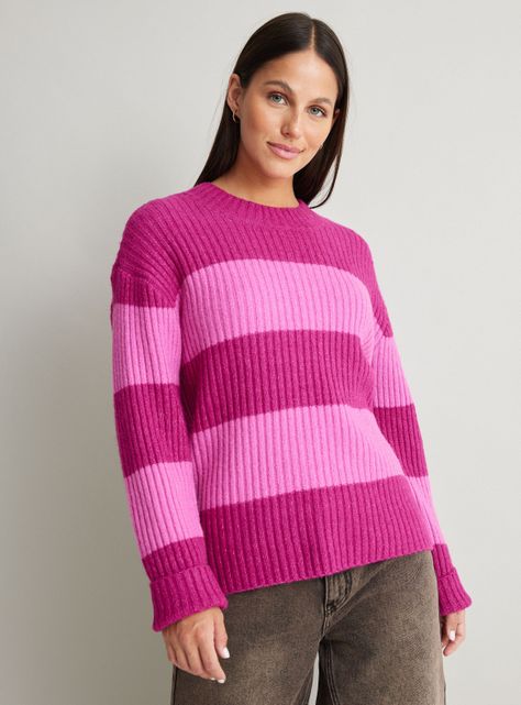 Sweater Cuello Redondo Rayas-0