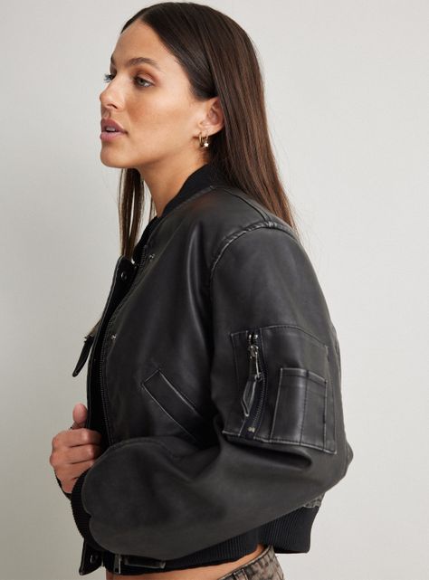 Chaqueta Bomber Crop-2