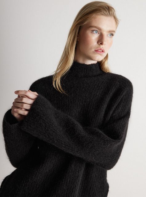 Sweater Punto Cuello Alto con Lana-2