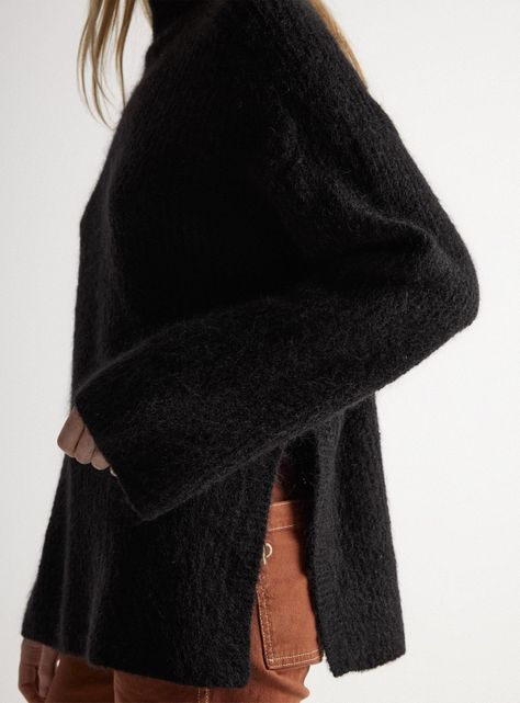 Sweater Punto Cuello Alto con Lana-3