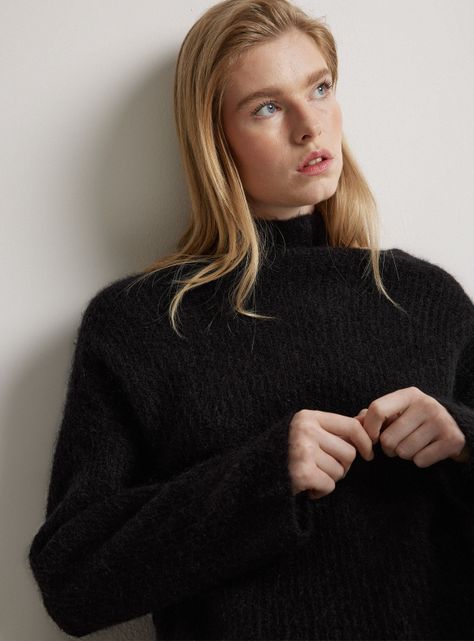 Sweater Punto Cuello Alto con Lana-4
