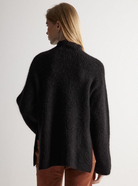 Sweater Punto Cuello Alto con Lana-1