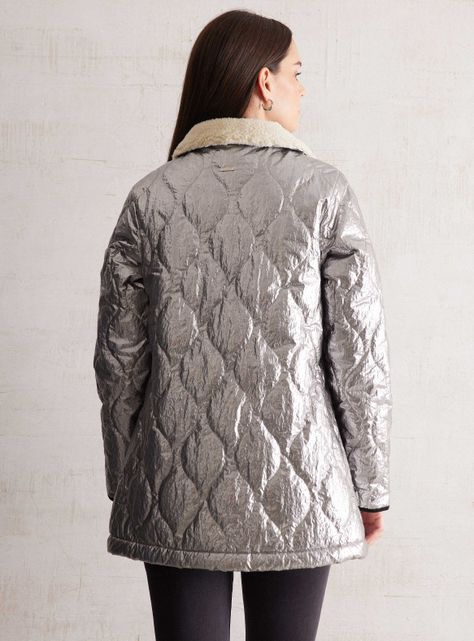Parka Metalizada Forrada con Sherpa-1