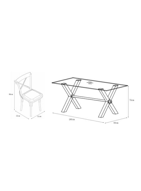 Juego Comedor Pamela 6 Sillas Vidrio Negro-2