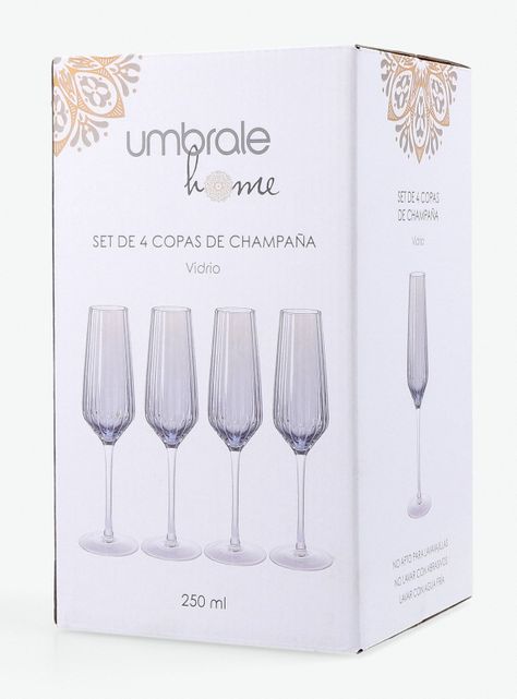 Set 4 Copas Flauta Violeta 250 ml-3