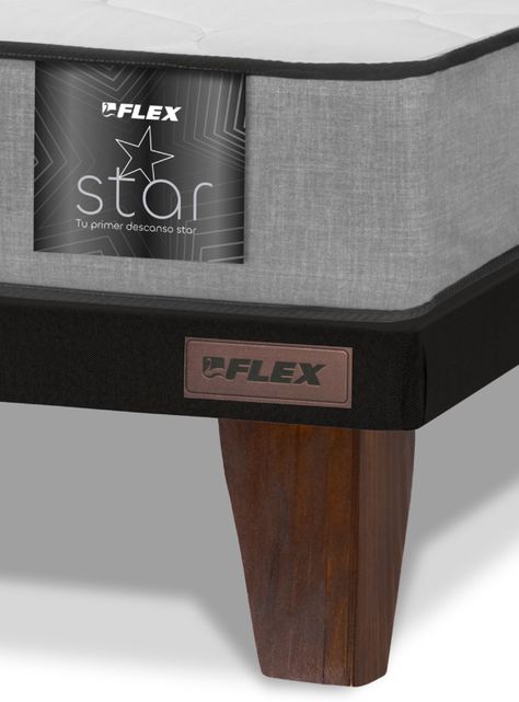 Cama Europea Star 2 Plazas x 190 cm + Almohadas Royal-2