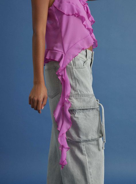 Blusa con Tirantes y Volantes-3