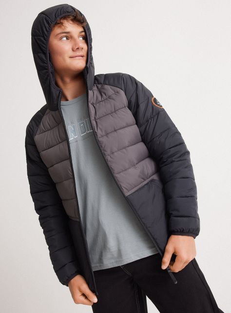 Parka Básica Bicolor Con Forro-0