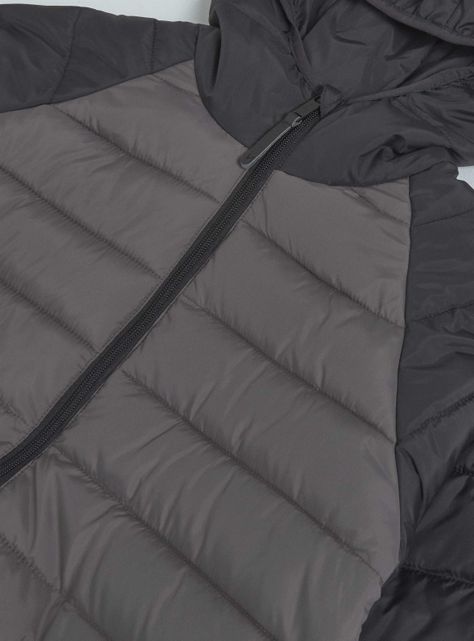 Parka Básica Bicolor Con Forro-4