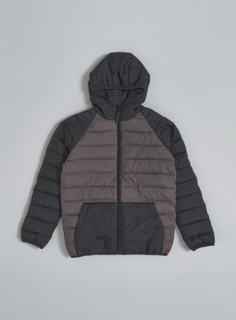 Parka Básica Bicolor Con Forro-2