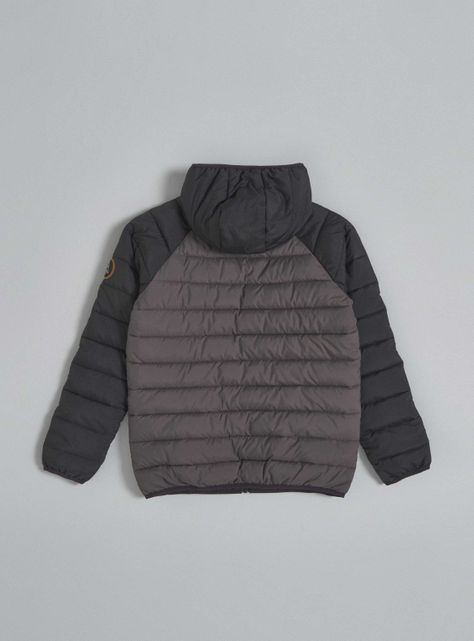 Parka Básica Bicolor Con Forro-3