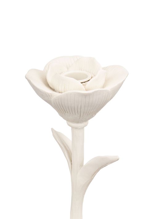 Candelabro Flor Blanco S-2