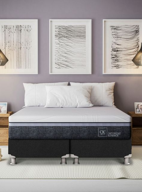 Box Spring Ortopedic Advance B5 Bk King + 2 Almohadas Da Soft Sleep-4