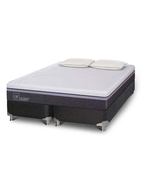 Box Spring Ortopedic Advance B5 Bk King + 2 Almohadas Da Soft Sleep-0