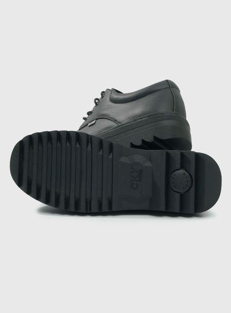 Zapato Escolar Black Plataforma y Cordón Niña-2