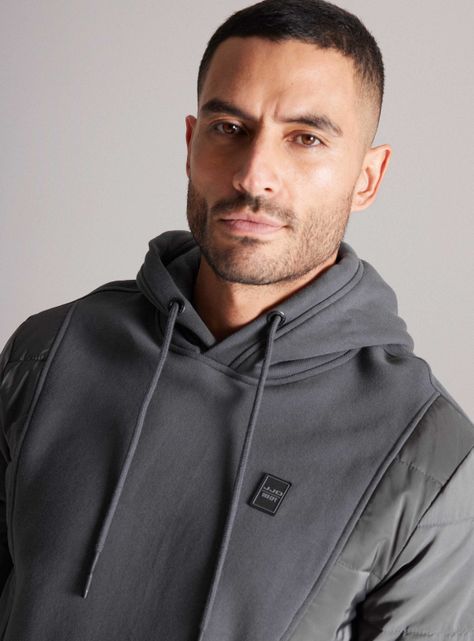 Polerón Hoodie Franela Cardada y Aplicaciones Nylon-3