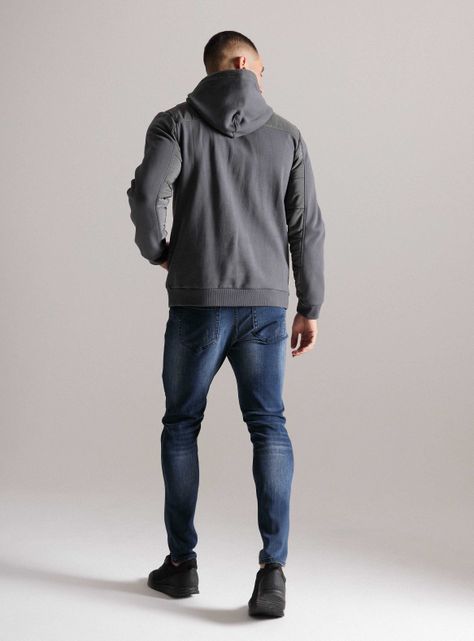 Polerón Hoodie Franela Cardada y Aplicaciones Nylon-5