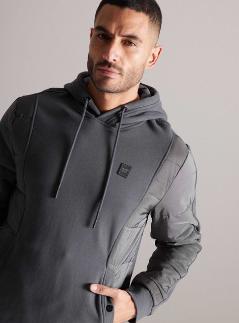 Polerón Hoodie Franela Cardada y Aplicaciones Nylon-2