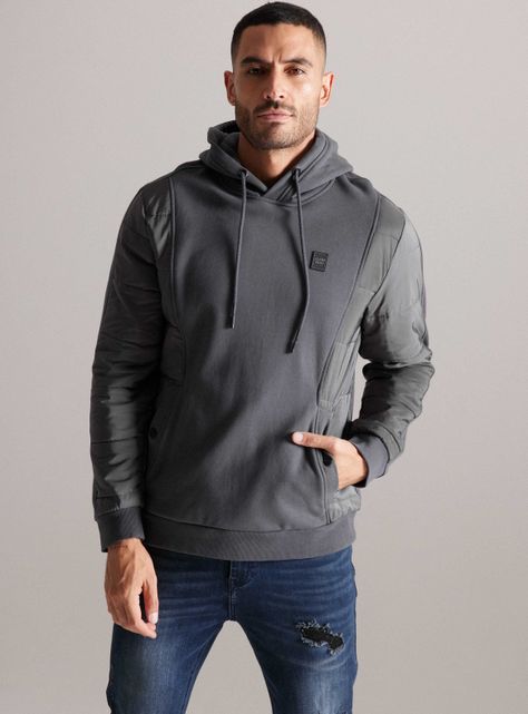 Polerón Hoodie Franela Cardada y Aplicaciones Nylon-0
