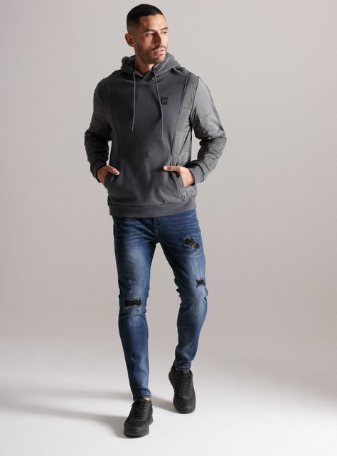 Polerón Hoodie Franela Cardada y Aplicaciones Nylon-4