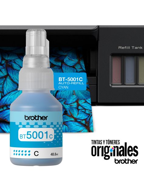 Botella Brother Cyan BT5001C-1